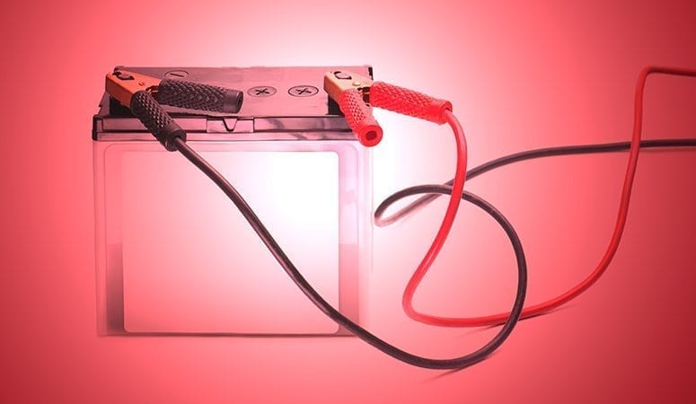 直流安定化電源によるバッテリの定電流放電